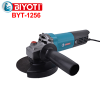 Outils de meulage angulaire électriques Biyoti BYT-1256 220V, outils professionnels pour la maçonnerie, la pierre, la découpe de carreaux, disques circulaires manuels, ensemble d'accessoires