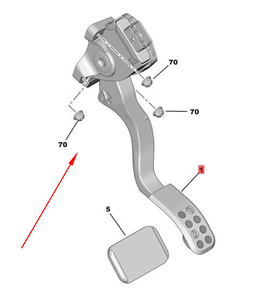 Pièces automobiles OE 9671433880 1601CX, pédale d'accélérateur pour Peugeot 207 2008 208 308 Citroën C3 C3II C4 <span class=keywords><strong>DS3</strong></span> - Product Image 2