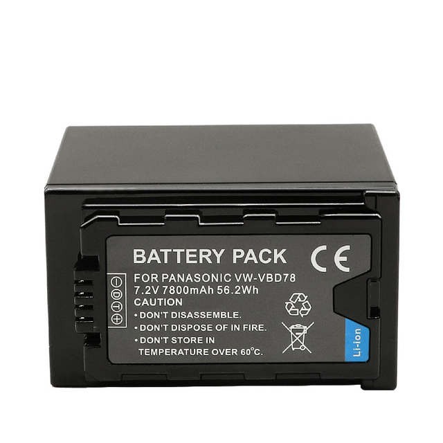 7800mAh High Capacity VW-VBD98 Rechargeable Batteries 12400mAh High-capacity for Pana-sonic AG-VBR59 VBR89 VW-VBD58 VBD78