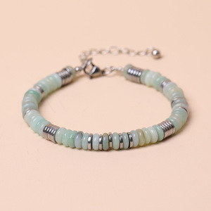 Natural Tiger Eye Stone Abacus <b>Beads</b> <b>Bracelet</b> with Lobster Clasp – Unisex Light Luxury Jewelry for Men Women - Product Image 4