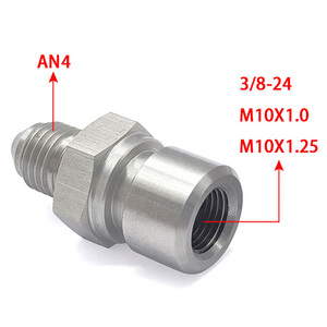 Raccord de conduite de frein AN4 mâle à filetage métrique femelle M10x1.0, adaptateur de tuyau de frein usiné CNC pour étrier de frein et cylindre de roue - Product Image 3