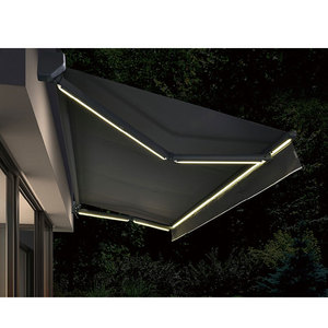 Auvent rétractable extérieur automatique imperméable 12x13 LED en gros de <span class=keywords><strong>Leroy</strong></span> Merlin Espagne, cadre en aluminium avec voile en acrylique - Product Image 2