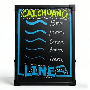 Nouveau design – Lot de marqueurs à pointe <span class=keywords><strong>feutre</strong></span> de 10 mm, effaçables, pour tableau noir, verre, tableau blanc et publicité en magasin - Product Image 6