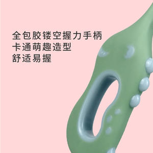 Brosse à dents à poils souples pour bébés de 0 à 3 ans, brosse en silicone pour les soins de la dentition, avec poignée, pour usage domestique - Product Image 3