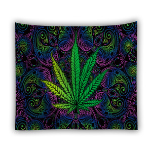 Arazzo con Foglia di Mandala e Foglia d'Acero, Stampa 3D Personalizzabile, Decorazione da Parete per Casa e Camera da Letto - Product Image 2