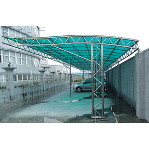 Abri voiture en acier galvanisé, toit en arche, imperméable, pour 2 voitures, style moderne, toiture en PVC enduit - Product Image 1