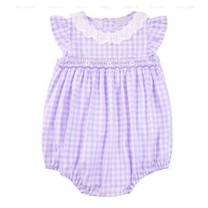 Mamelucos de burbujas para niñas de alta calidad de punto 100% algodón primavera ODM cómodo mameluco para bebés y niños pequeños - Product Image 1