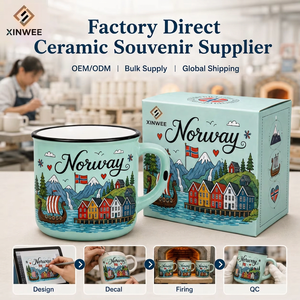 Taza de Café de Cerámica con Diseño de Barco Vikingo y Bandera, Souvenir de <span class=keywords><strong>Noruega</strong></span>, Europa, para Venta al por Mayor, Personalizable, ODM, OEM - Product Image 6
