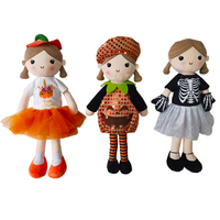 Jouets en peluche doux en édition limitée pour la saison d'Halloween, poupée personnalisée pour fille, rembourrée avec une robe pour enfants et adolescents
