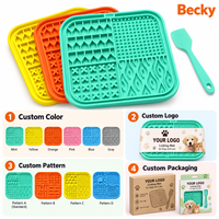 Tapis de léchage pour animaux de compagnie en silicone couleur personnalisée avec ventouse, bol anti-étouffement à alimentation lente, tapis de léchage pour chien, bols d'alimentation lente pour chien