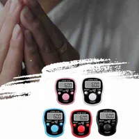 Compteur numérique électronique portable en acier inoxydable avec écran LCD pour Tasbeeh/Tasbih, Compteur manuel de perles, Compteur à clics