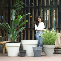 Grand pot pour plantes plastique épaissi grande taille plantes vertes jardinières extérieur rue arbre Pot boîte géant rond jardinière