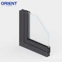 Fenêtre coulissante et porte d'alliage d'aluminium de fenêtre en aluminium de coupure thermique de couleurs avec le verre bleu