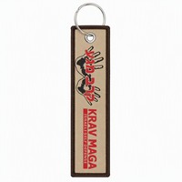 Porte-clés tissé personnalisé en tissu, motif pilote de chasseur, Krav Maga, défense personnelle, pour sac cadeau