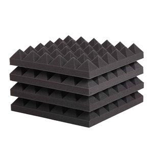 Panneaux acoustiques en mousse pyramidale 300x300x25mm avec adhésif pour insonorisation et réduction du bruit en studio - Product Image 1