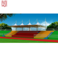 Structure de Toit en Membrane Architecturale pour Tribune de Gymnase en Tissu Tensile – Ingénierie de Structure de Toit en Membrane
