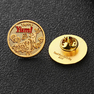 高品質で低価格なカスタムメタルエナメルプリントエポキシバッジ、金銀メンズスーツコートブローチ、ロングニードルラペルピン販売中 - Product Image 3