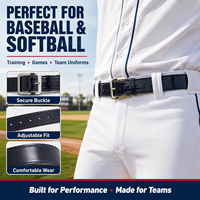 Ceinture de baseball personnalisée pour uniforme sportif d'équipe, pour jeunes et adultes, ligue scolaire, tournoi, OEM ODM