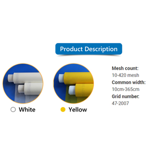 Chất lượng cao màu vàng/trắng màn hình in lụa màn hình cho vật liệu <span class=keywords><strong>polyester</strong></span> ổn định tính chất vật lý độ rộng khác nhau - Product Image 4