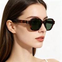 Lunettes de soleil ovales jaunes rétro 2026, protection UV, style vintage unique, tendance plage, unisexe, logo personnalisé, pour femmes