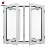 Ventana Abatible de PVC de Múltiples Cámaras de Ahorro Energético |   Ventana de Vinilo con Triple Acristalamiento Resistente a los Rayos UV para Climas Fríos
