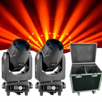 Projecteur à tête mobile 400W, double prisme Sharpy, faisceau vert bleu, DMX, équipement d'éclairage de scène pour DJ et clubs