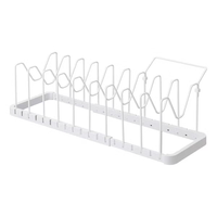 Support de rangement réglable pour couvercles de casseroles, en métal, pour ustensiles de cuisine, organisateur de comptoir de cuisine