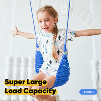 Siège de balançoire pour enfants en plastique artisanal réglable pour tout-petits Ropecube, pour usage intérieur/extérieur, parc de trampoline, école, crochet à pression durable