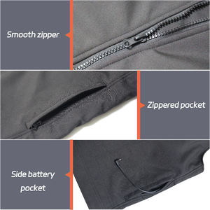 Masajeador de vibración y calor Traje de neopreno Almohadillas de fibra de carbono 5 zonas Chaleco de calefacción de caza con batería - Product Image 3