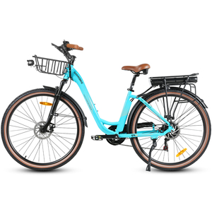 Bicicletta Elettrica Classica da 28 Pollici con Batteria da 13AH, <span class=keywords><strong>E</strong></span>-Bike da Donna con Portapacchi Posteriore, 350W per Adulti - Product Image 1