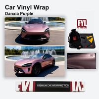 Film Vinyle PET Effet Couleur Changeante Série Peinture Usine Danxia Purple pour Décoration Complète de Véhicule