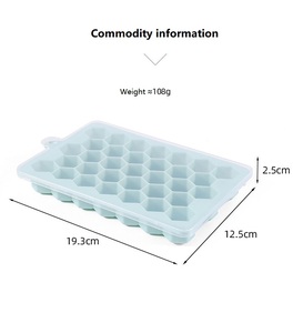 Bao phủ 33 lỗ lục giác tùy chỉnh-thực hiện Cá nhân hoá trong suốt Silicone tổ ong hình <span class=keywords><strong>Ice</strong></span> <span class=keywords><strong>Cube</strong></span> khuôn - Product Image 2