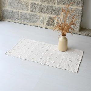 Handmade Cotton Runner Rug Gift for Her Boho Area Rugs Rugs For Bedroom Washable Rug Rectangle Rug Minimalist Home Decor - Product Image 1