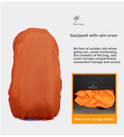 Sac à dos imperméable pour sports de plein air avec fermeture éclair, vente en gros, usine, sac à dos de randonnée en montagne, sac à dos de camping