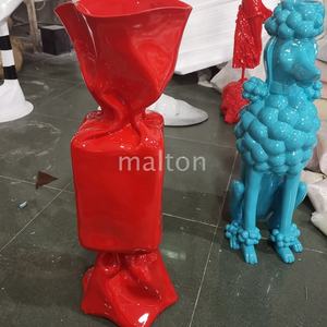 Scultura calda all'ingrosso della caramella della vetroresina della resina di alta qualità della decorazione della casa di vendita all'ingrosso della fabbrica - Product Image 6