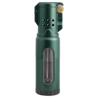 Briquet torche JOBON personnalisé avec logo, en alliage de zinc, style américain, 3 flammes, au gaz butane rechargeable, portable, durable, avec coffret cadeau, pour cigarettes