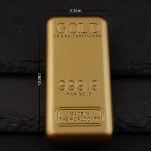 Ruilang Bullion Gold Bar Simulation 999.9 Fine Gold Alloy Prop Ornament Classic Chinese Style for Home Use - Product Image 2