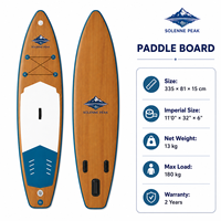 Planche à pagaie gonflable style bois de 11' pour la vente au détail, avec accessoires complets