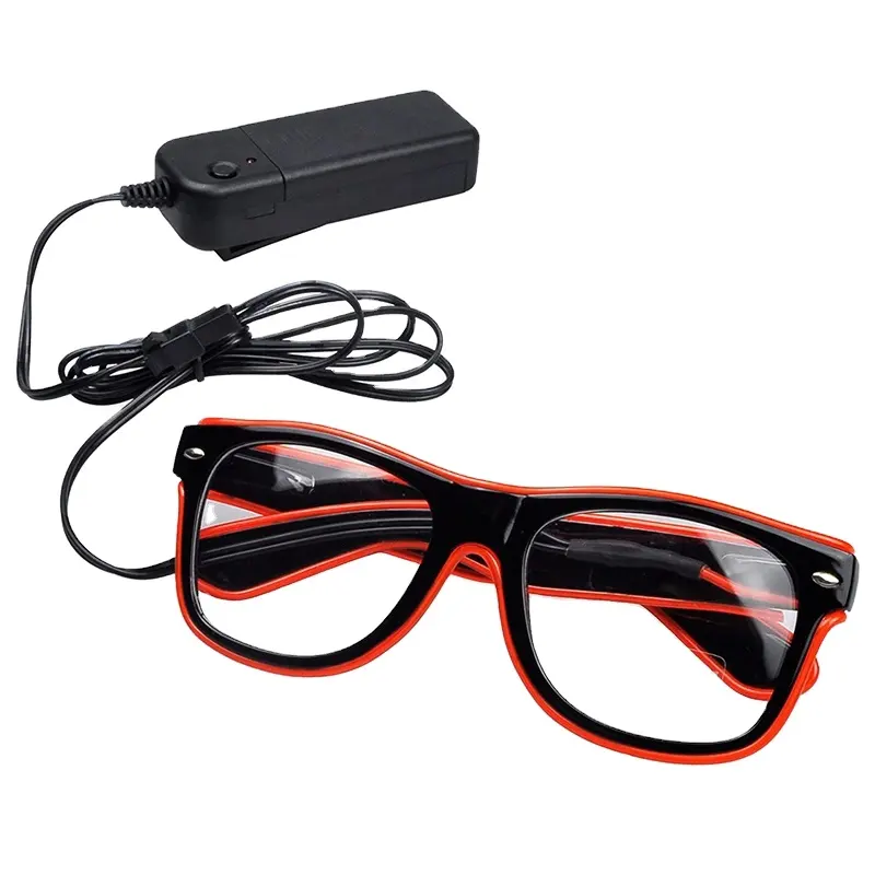 Ismart 2024 vente chaude LED Cosplay lunettes éclairer Rave lunettes luminosité EL fil Halloween noël remise des diplômes nouvel an
