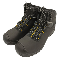 Bottes de sécurité imperméables en cuir de vache à bout en acier Chaussures de travail