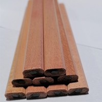 Crayon de menuisier en bois de Baywood, tête ovale plate, mine épaisse, haute dureté, pour marquage de construction