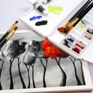 <span class=keywords><strong>Palette</strong></span> de peinture vide en plastique multi-usage, 12-<span class=keywords><strong>24</strong></span> grilles, boîte avec couvercle pour l'aquarelle/acrylique/huile - Product Image 5