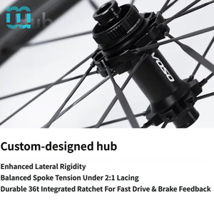 SeeMore Gravel-Rennrad Carbon-Laufradsatz 50mm Tiefe Scheibenbremse Tubeless Fahrradräder Passend für 8-12 Gang Center Lock mit HG/<span class=keywords><strong>XDR</strong></span> - Product Image 3