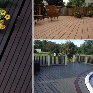 Carreaux de <span class=keywords><strong>sol</strong></span> extérieurs imperméables en WPC Decking creux en bois et plastique composite - Product Image 6