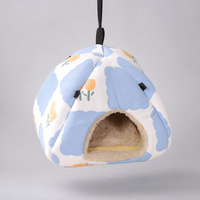 Lit suspendu pour animaux de compagnie, tente-caverne pour petits animaux, hamster, oiseau, en polyester doux, en peluche, en polaire, lavable, avec boucles de suspension, tailles S, M, L, XL