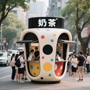 Superbe rue magasin Art déco moderne en fibre de verre géant en forme de hamburger Sculpture design accrocheur <span class=keywords><strong>dessin</strong></span> des foules - Product Image 6