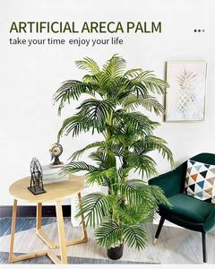 Top vente presque naturel décoration de la maison plantes d'intérieur paradis tropical feuille de <span class=keywords><strong>palmier</strong></span> arbre de bonsaï artificiel - Product Image 6