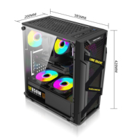 Excelente Precio, Carcasa ATX RGB OEM Rápida para PC Gamer, Gabinetes ITX para Juegos, Carcasa RGB Cyborg Grande con Ventiladores de Refrigeración