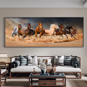 Mode chaude Grand Moderne De Luxe Décoratif <span class=keywords><strong>7</strong></span> Cheval Mur <span class=keywords><strong>Art</strong></span> Cristal Porcelaine Peintures Murales Décor À La Maison Mur <span class=keywords><strong>Art</strong></span> pour Salon - Product Image 2