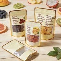 Op maat gemaakte bedrukte, recyclebare, monomateriaal verpakkingen voor gedroogd fruit, hersluitbare staande pouch met ritssluiting voor voedingsmerken